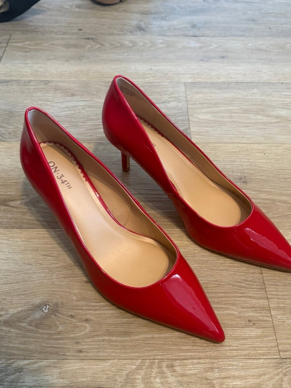 On 34th Mariahh Red Patent Pumps Size 11 - Picture 2 of 7